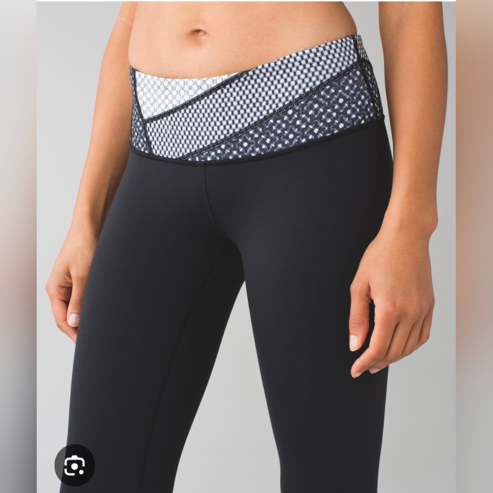 Euc Retro Lululemon ladies capris leggings No Size Tag 13" Waist Unstretched